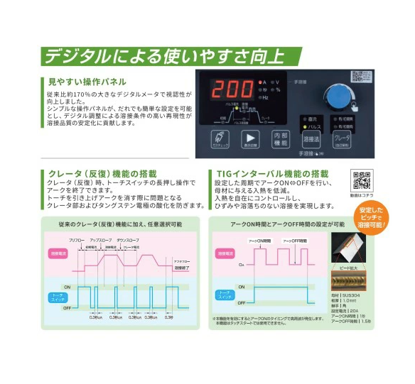 ダイヘン TIG溶接機 デジタルティグミニ200P【1Set】【DTM-200P-Set】