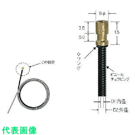 ダイヘン ( DAIHEN )　ＣＯ２／ＭＡＧ溶接用部品　コイルライナ３ｍ （品番:U4173G04）